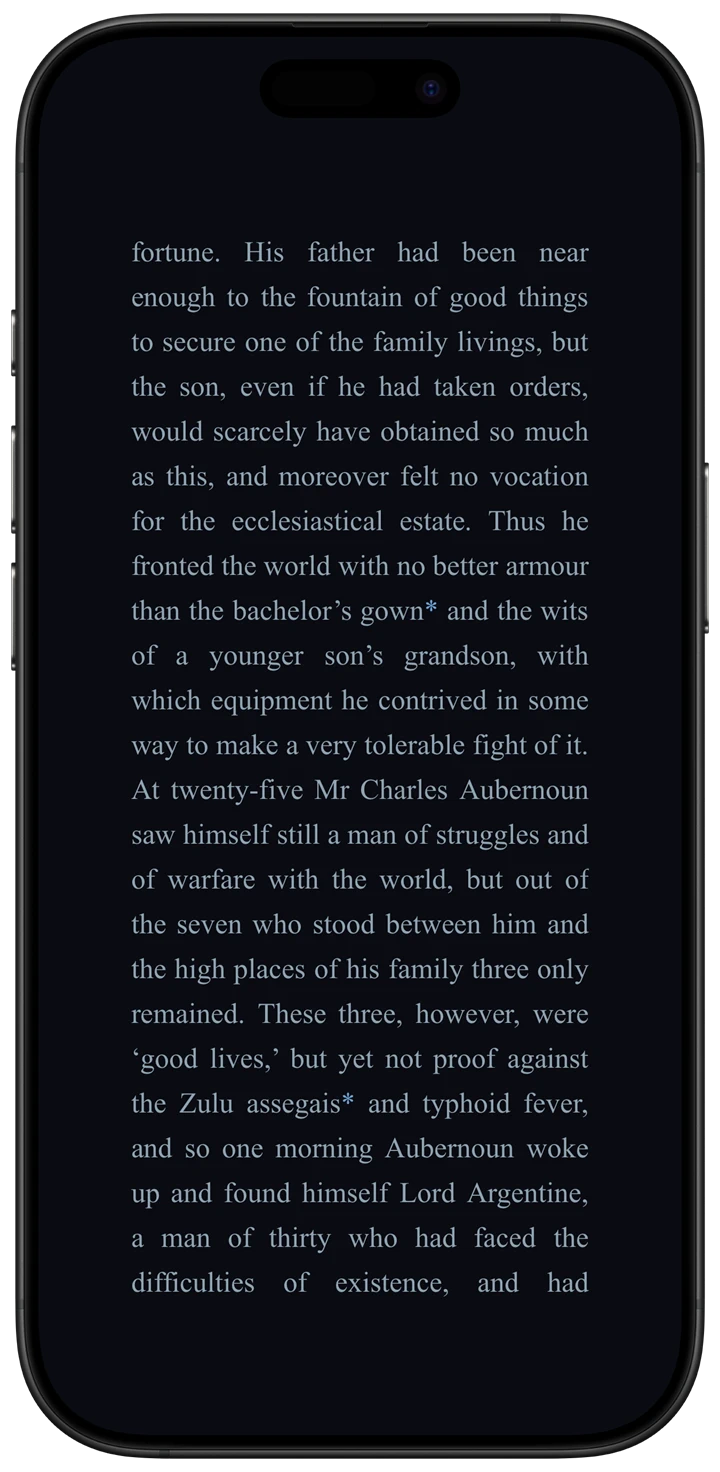 CalibReader reader with generous wide margins